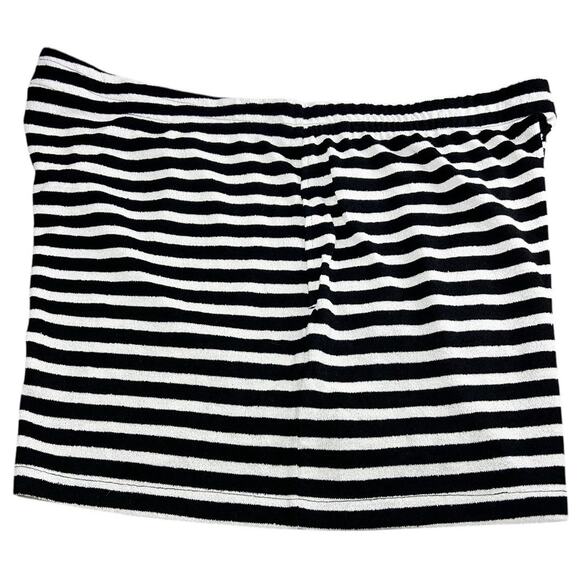 H&M Jersey Shorts Women's Sz XXL Black White Striped Pockets Stretch 3" Inseam - Picture 6 of 7